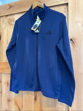 adidas Navy Blue Zip-Up Athletic Jacket